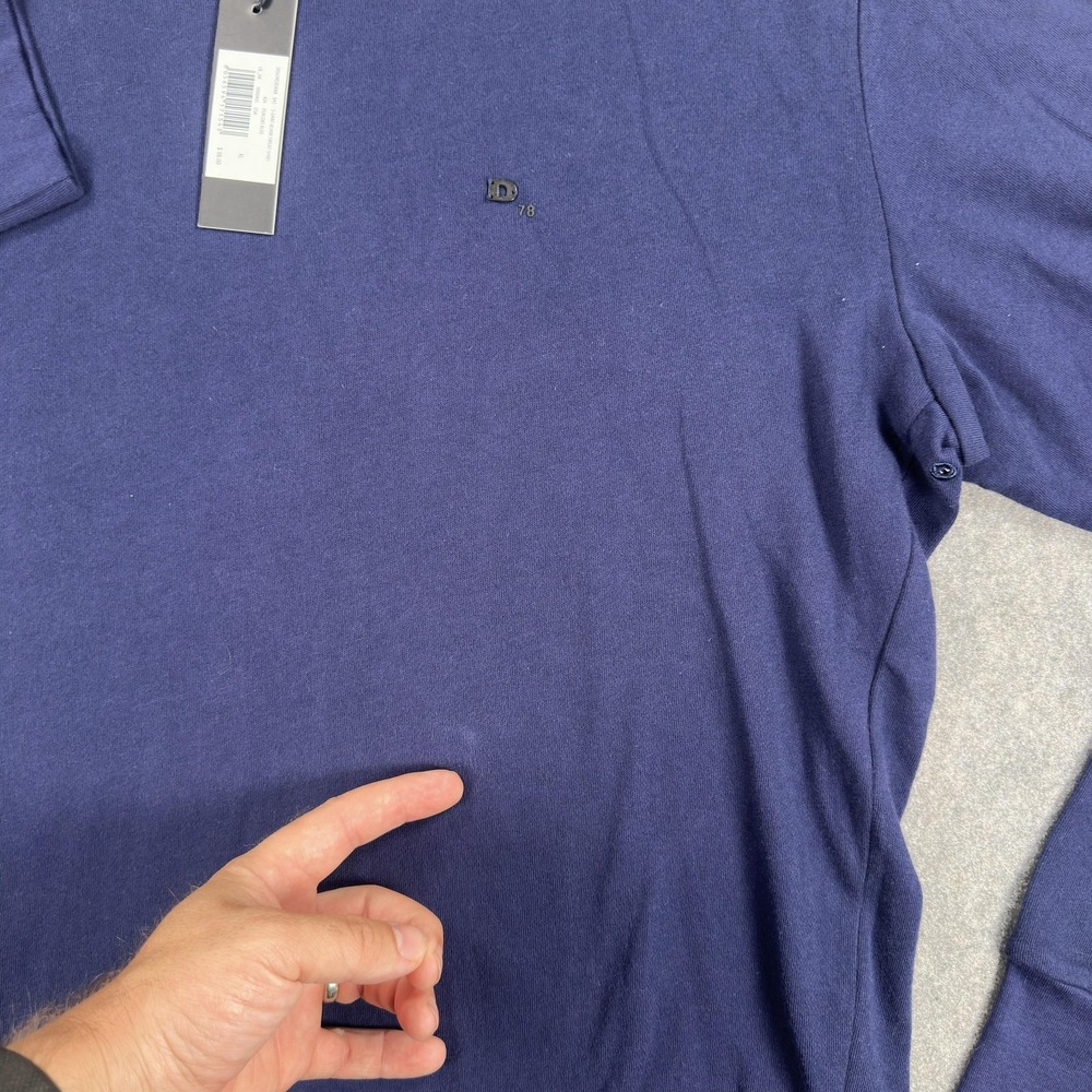 Diesel Sweater Mens XL Blue S-Dant-Klark Cotton Crewneck Logo NWT - Picture 7 of 16